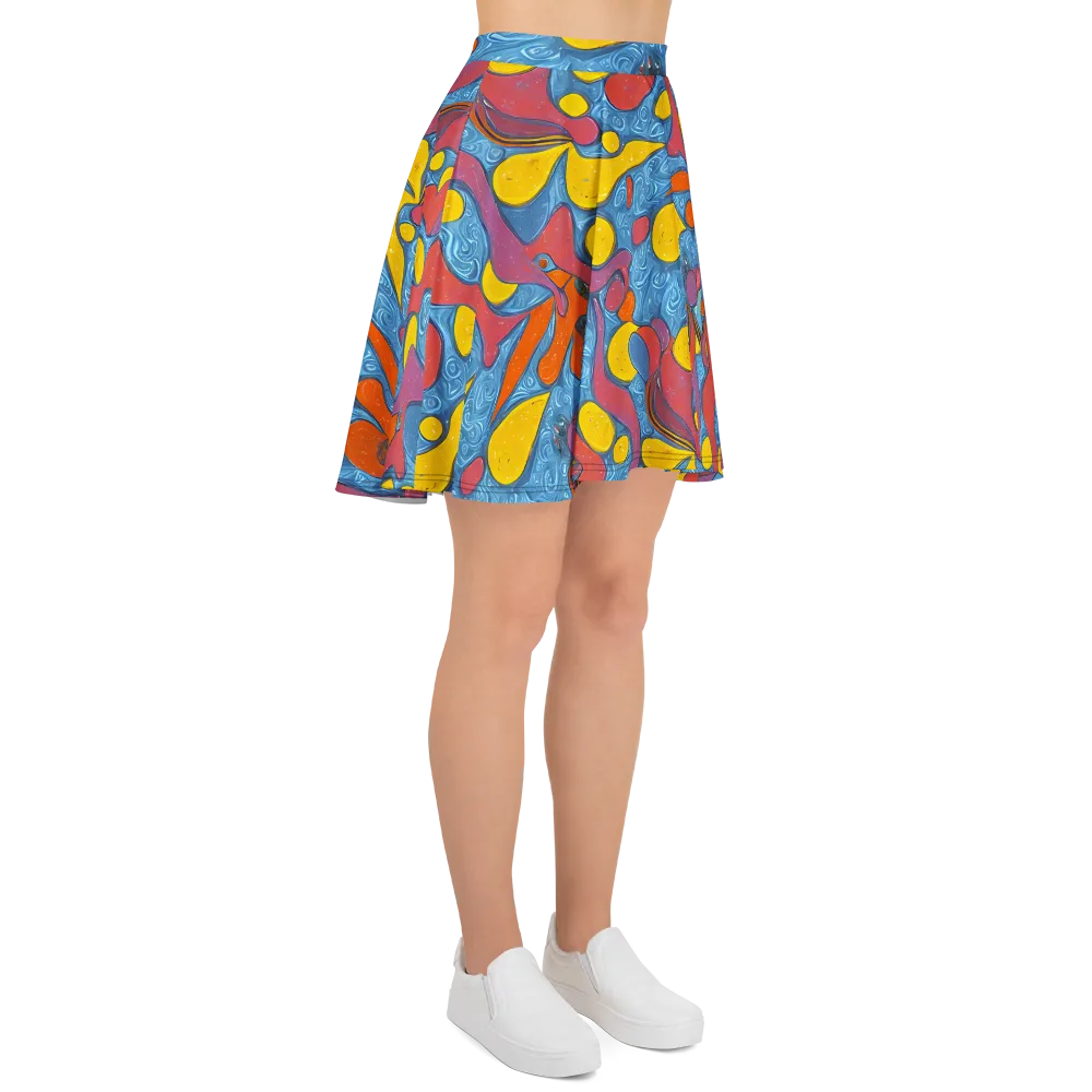 Surreal Splash on Skater Skirt — Right