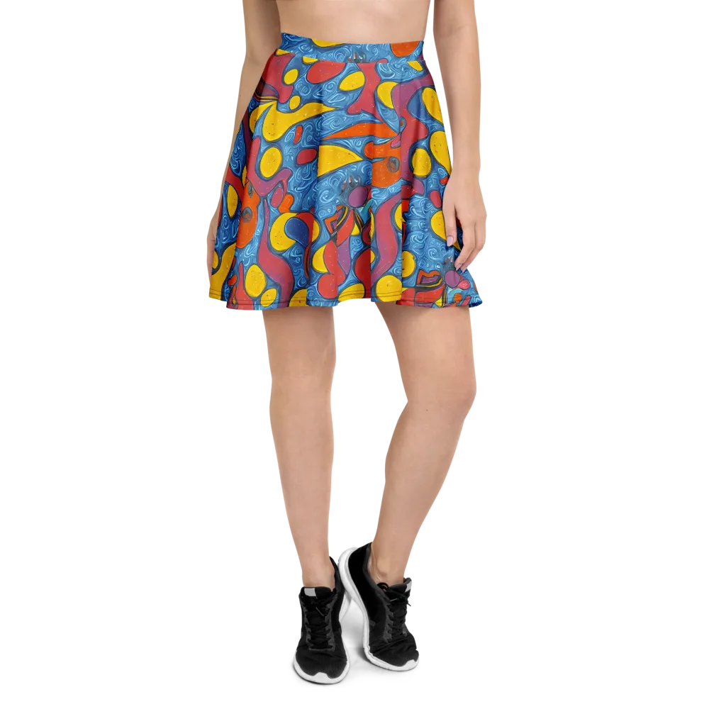 Surreal Splash on Skater Skirt — Front
