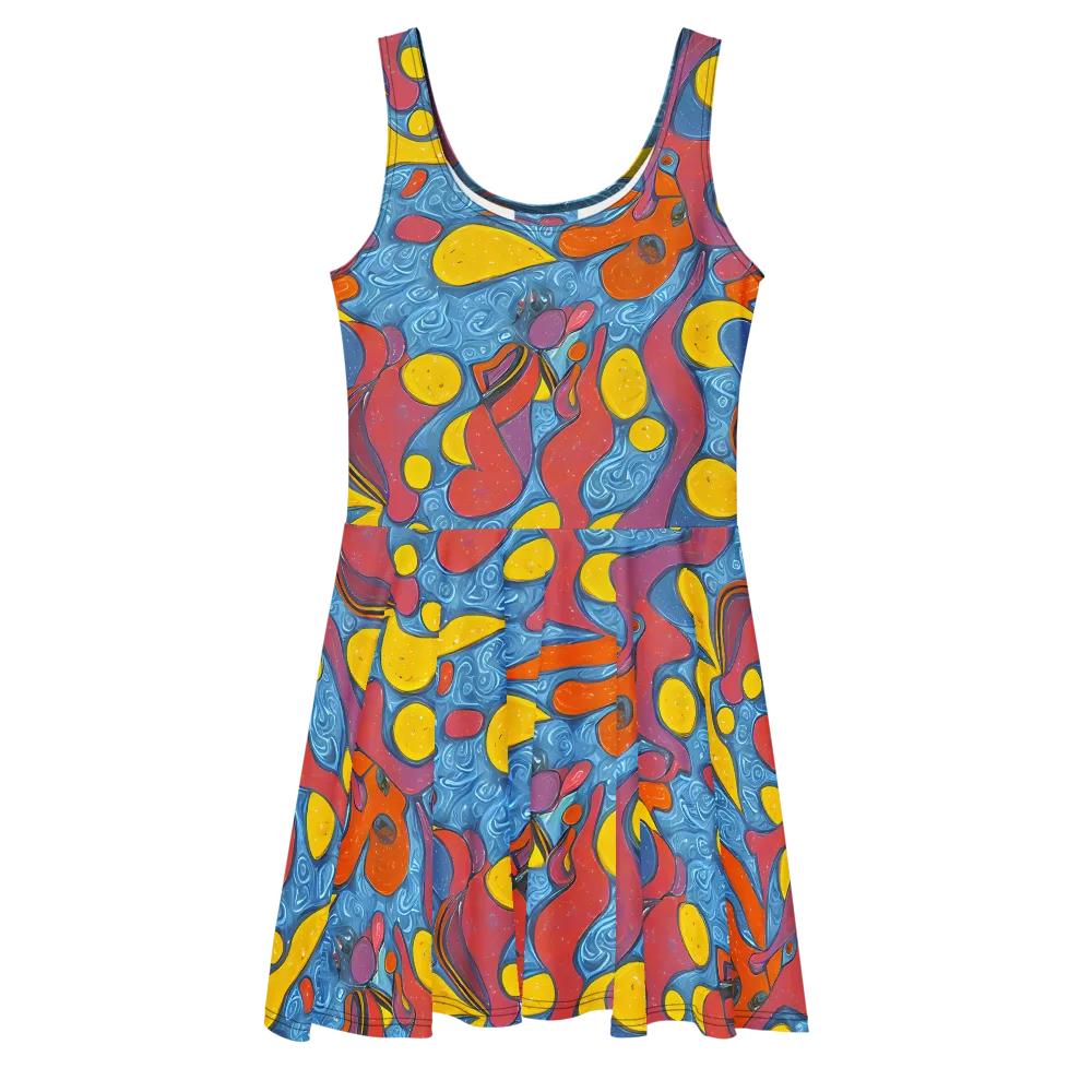 Surreal Splash on Skater Dress — Front