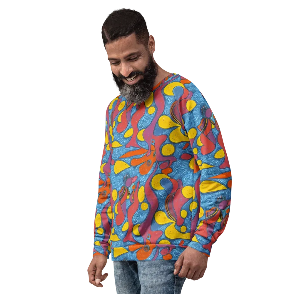 Surreal Splash on Sweatshirt — Left Front