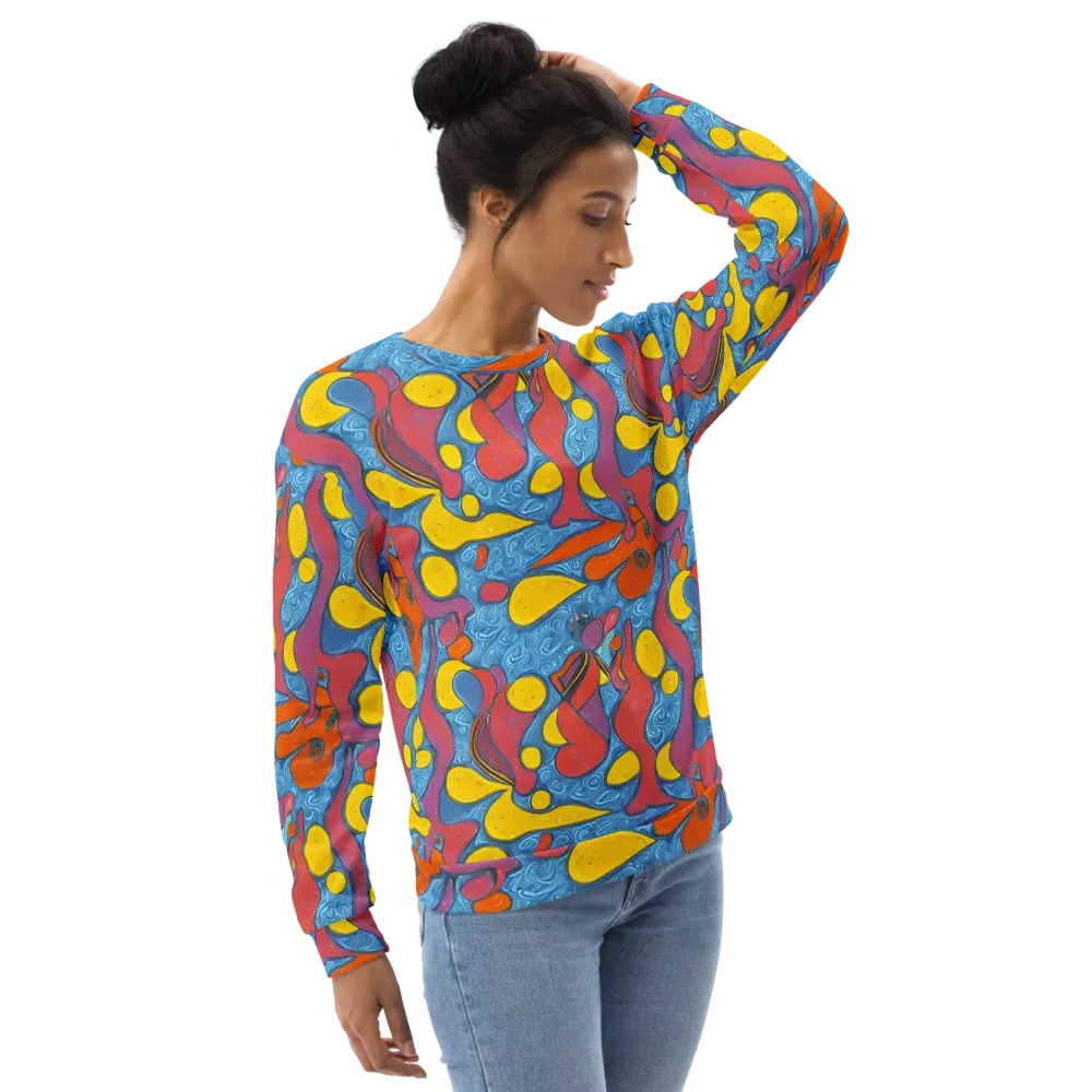 Surreal Splash on Sweatshirt — Right Front