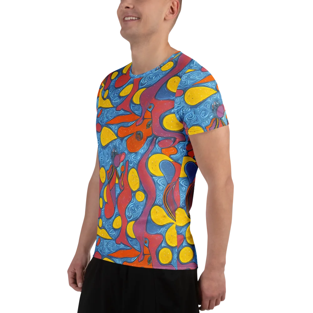 Surreal Splash on Men's Athletic T-Shirt — Left