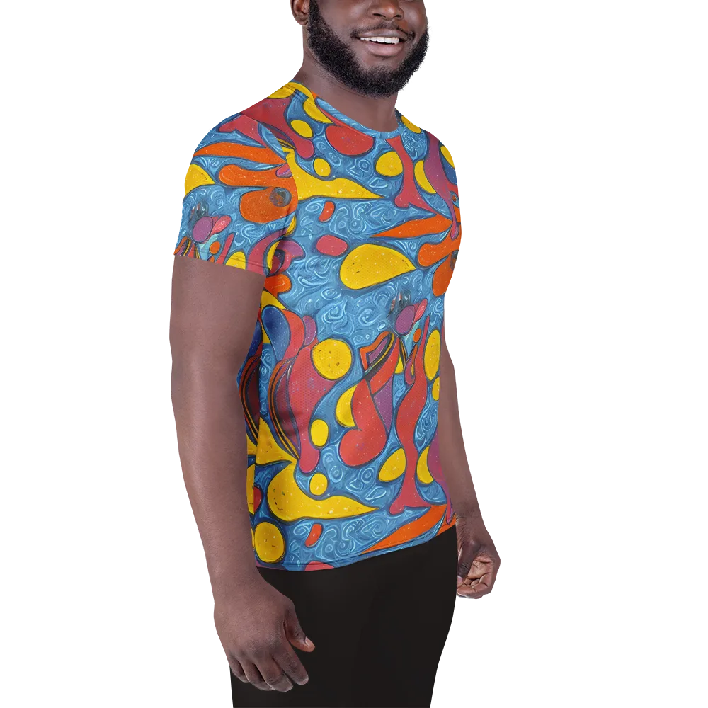 Surreal Splash on Men's Athletic T-Shirt — Right