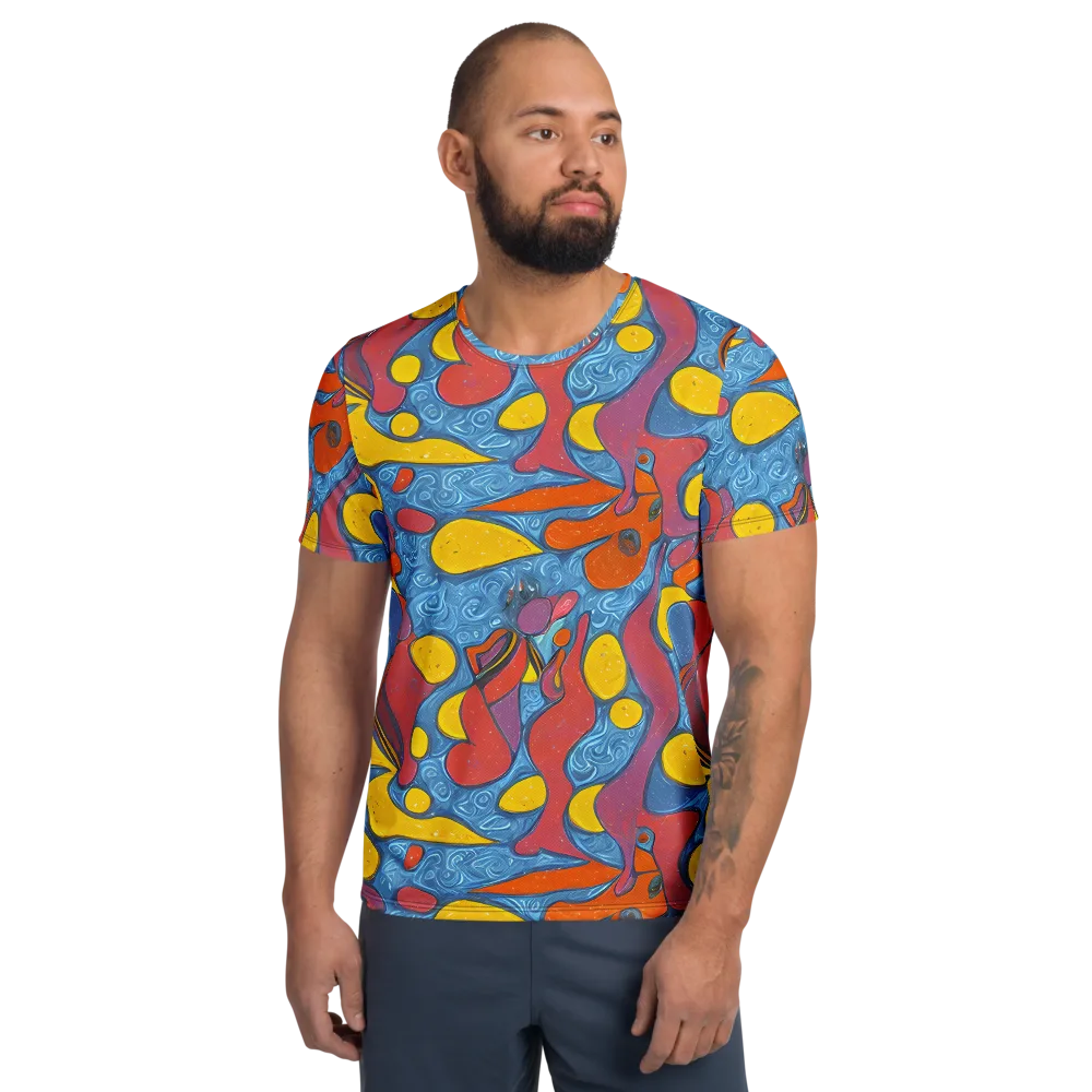 Surreal Splash on Men's Athletic T-Shirt — Front