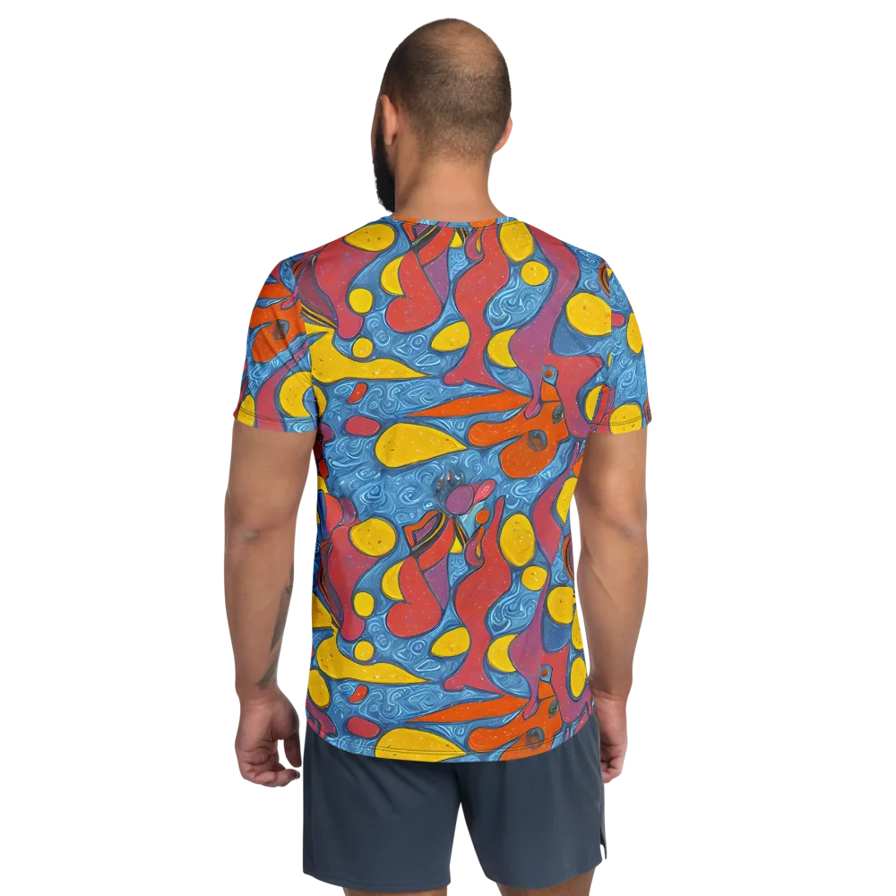 Surreal Splash on Men's Athletic T-Shirt — Back