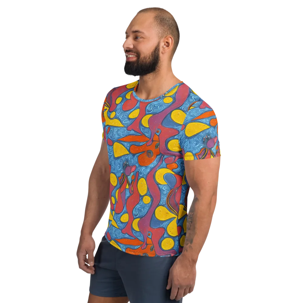 Surreal Splash on Men's Athletic T-Shirt — Left