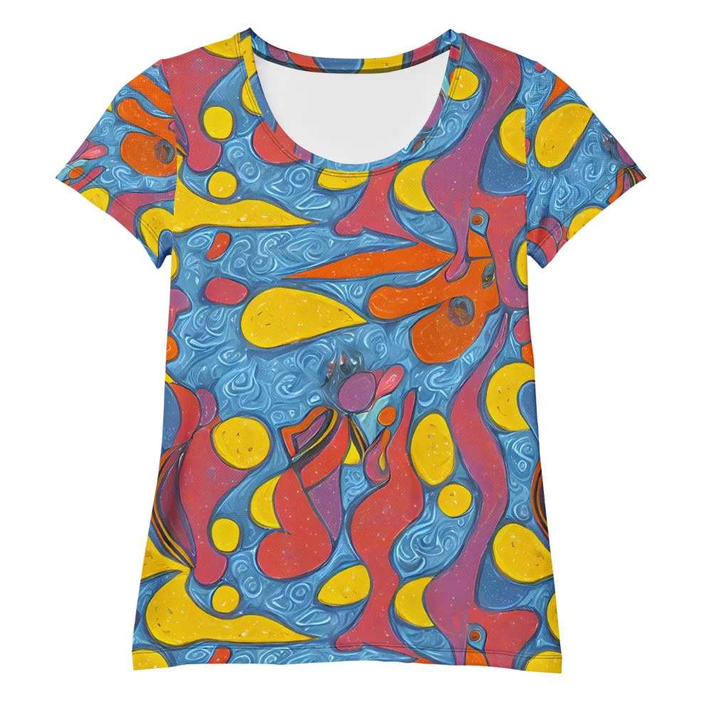 Surreal Splash on Women's Athletic T-Shirt — Front