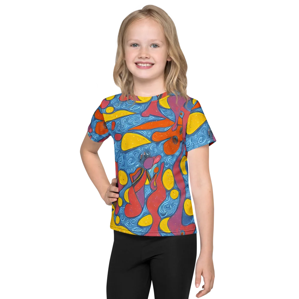 Surreal Splash on Kids Crew Neck T-Shirt — Front