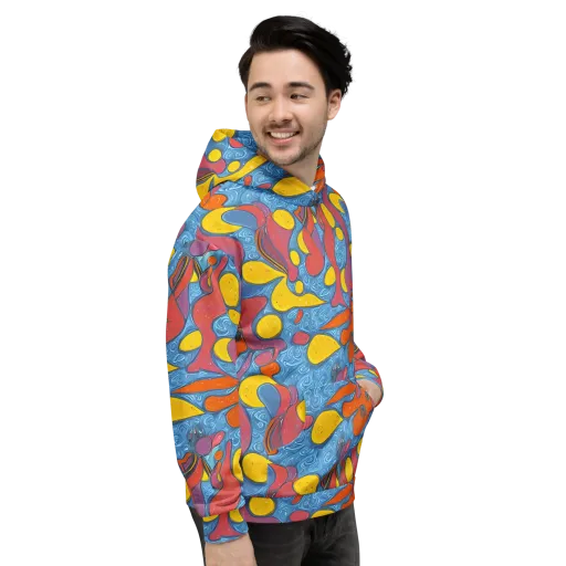 Surreal Splash on a Hoodie