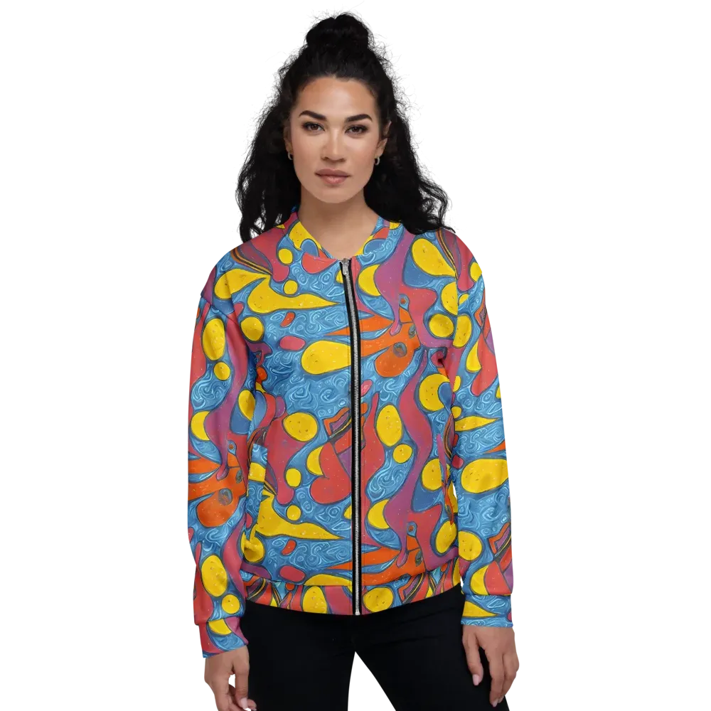 Surreal Splash on Bomber Jacket — Front