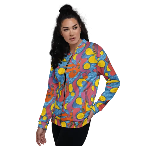 Surreal Splash on a Bomber Jacket