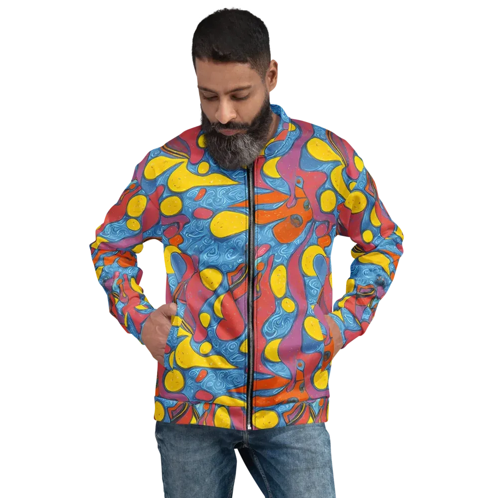 Surreal Splash on Bomber Jacket — Front