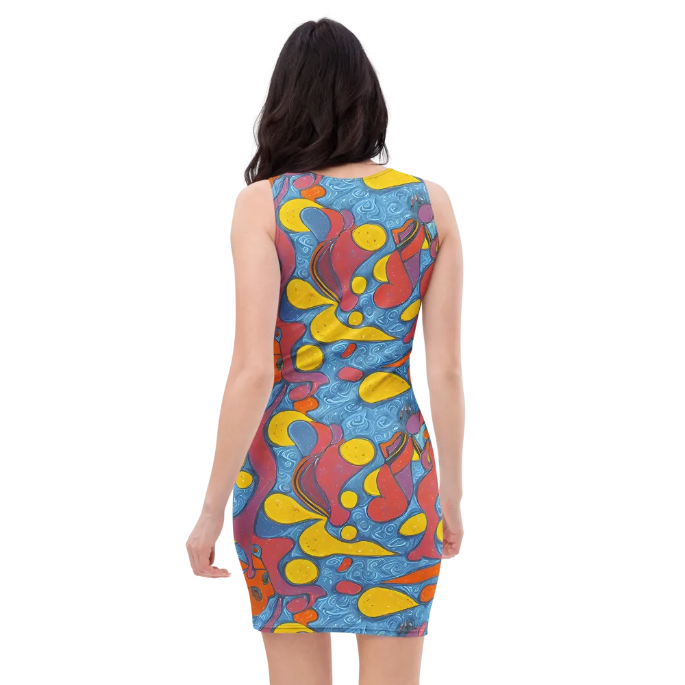 Surreal Splash on Bodycon Dress — Back