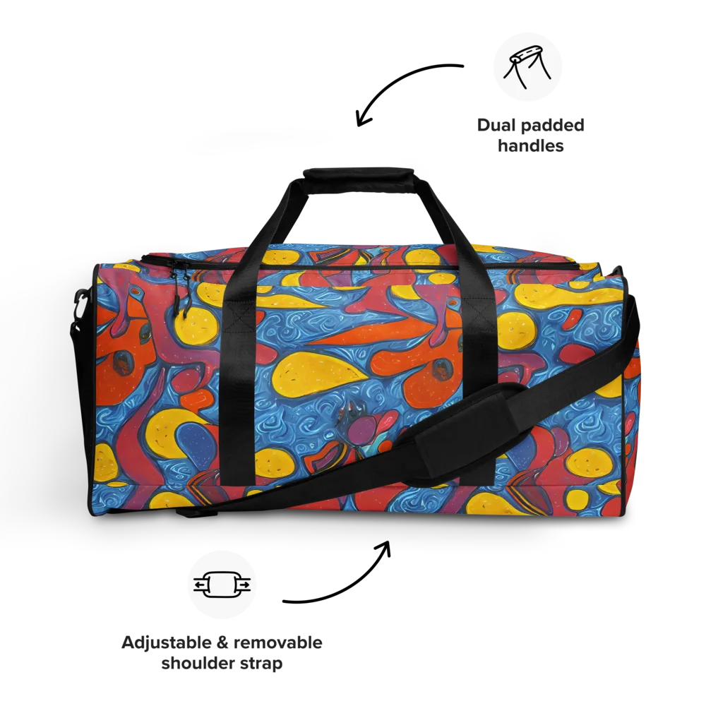 Surreal Splash on Duffle Bag — Front