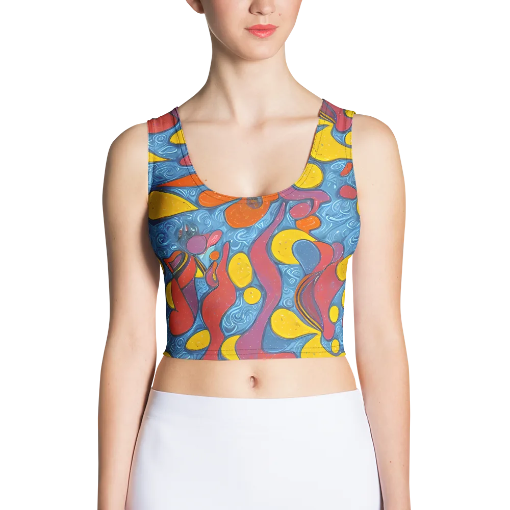 Surreal Splash on Crop Top — Front