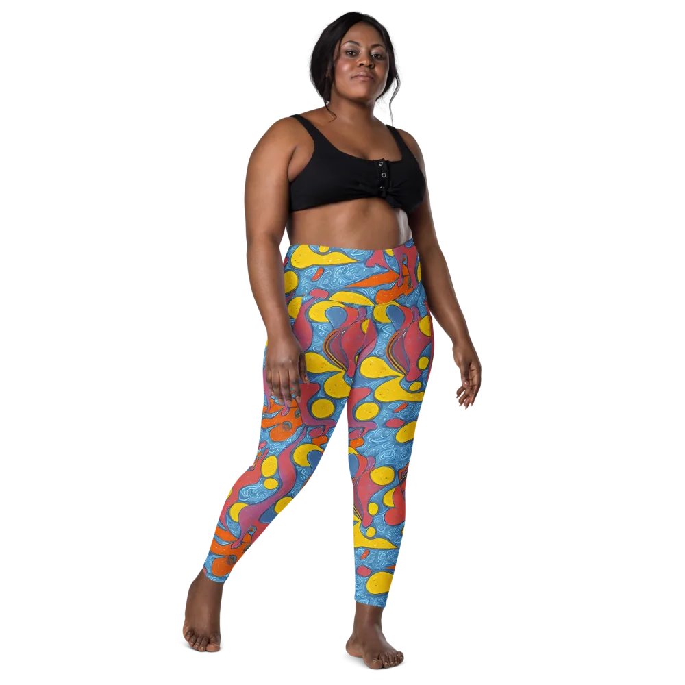 Surreal Splash on Leggings with Pockets — Front
