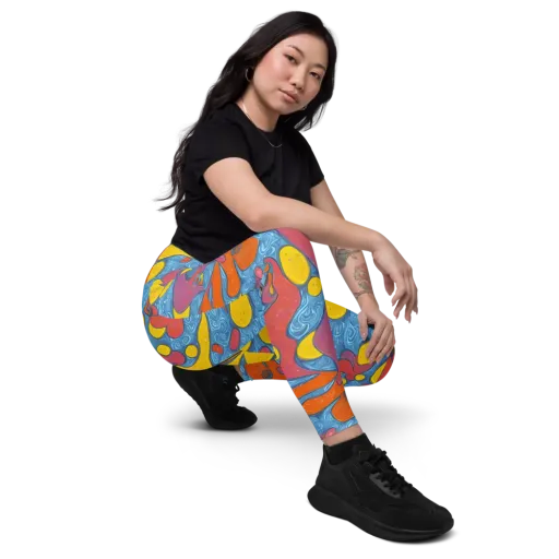Surreal Splash on a Leggings with Pockets