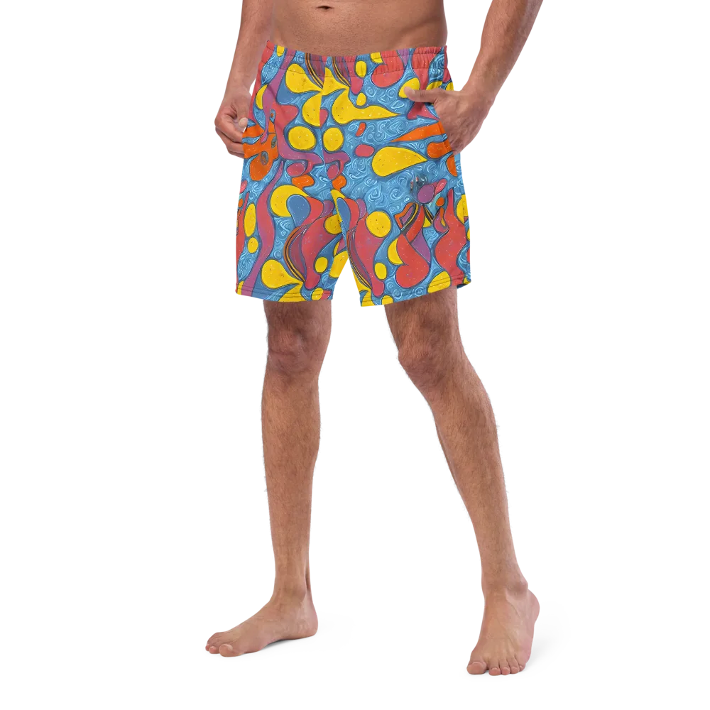 Surreal Splash on Swim Trunks — Left Front