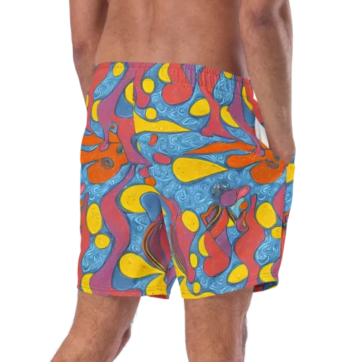 Surreal Splash on a Swim Trunks