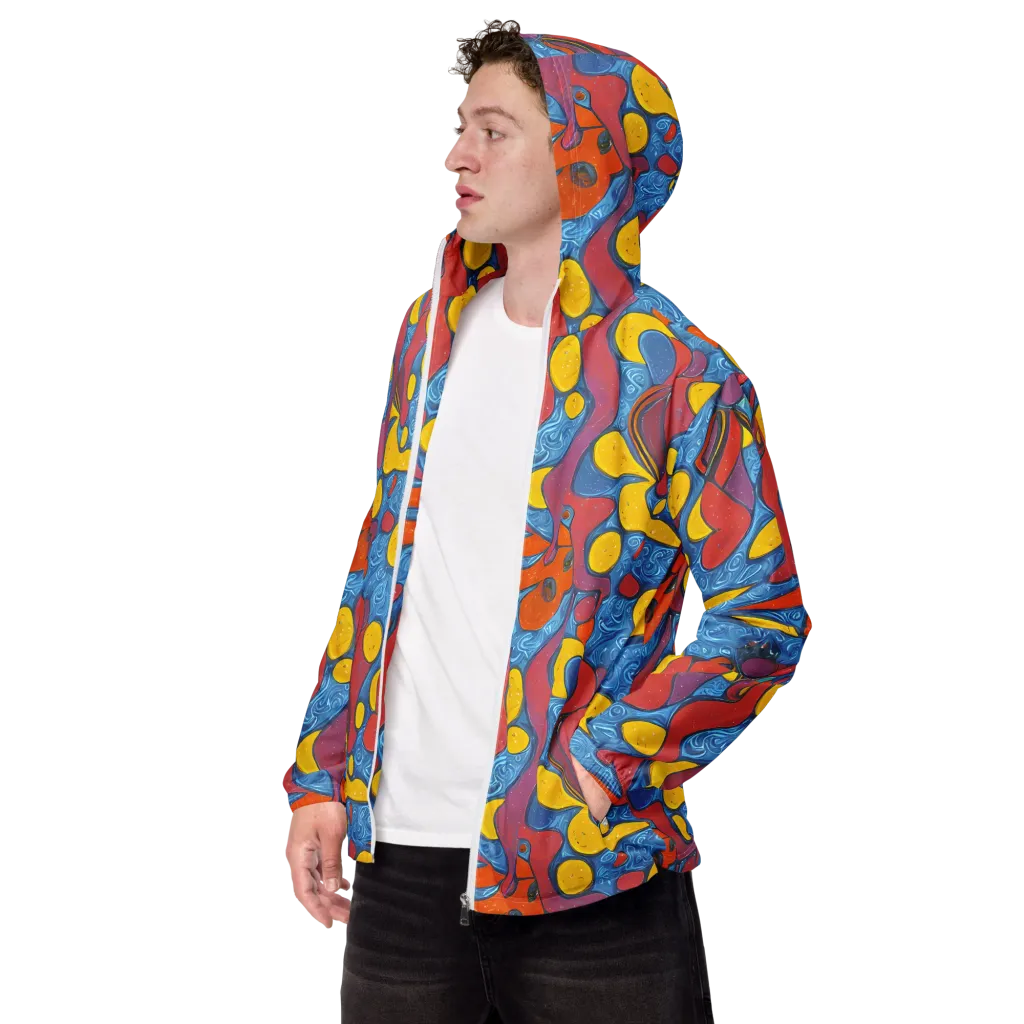 Surreal Splash on Men's Windbreaker — Left Front