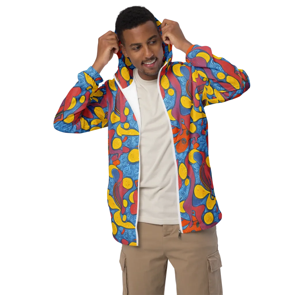 Surreal Splash on Men's Windbreaker — Front