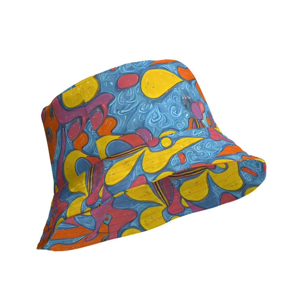 Surreal Splash on Reversible Bucket Hat — Product details Outside