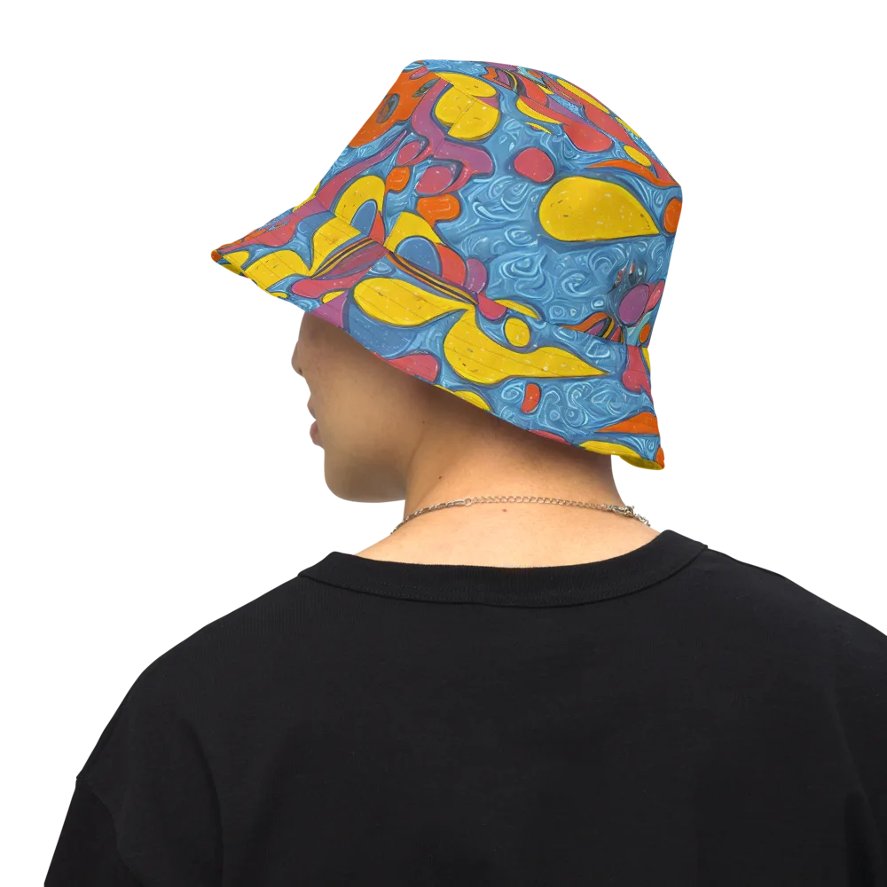 Surreal Splash on Reversible Bucket Hat — Back Inside