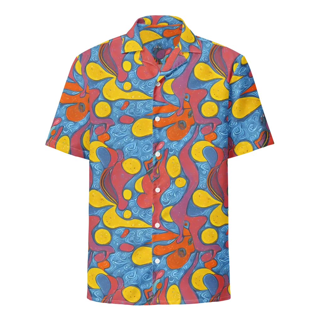 Surreal Splash on Button Shirt — Front