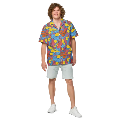 Surreal Splash on a Button Shirt