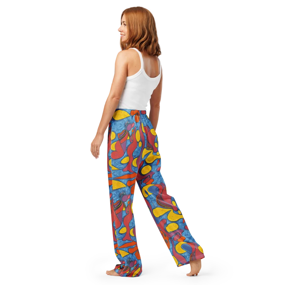 Surreal Splash on Women's Pajama Pants — Back