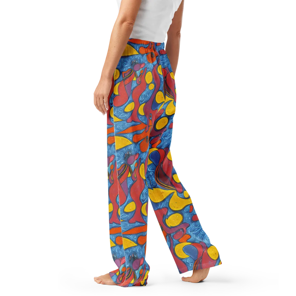 Surreal Splash on Women's Pajama Pants — Left
