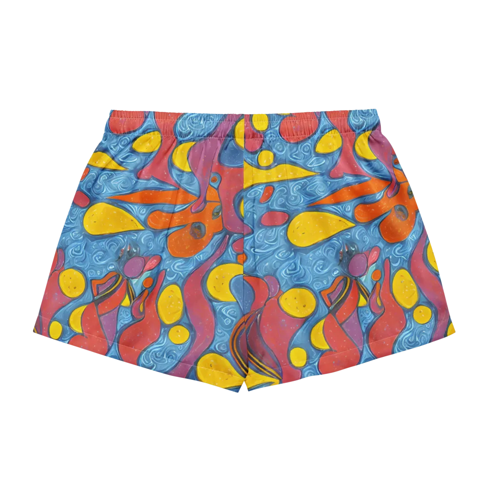 Surreal Splash on Women's Pajama Shorts — Back