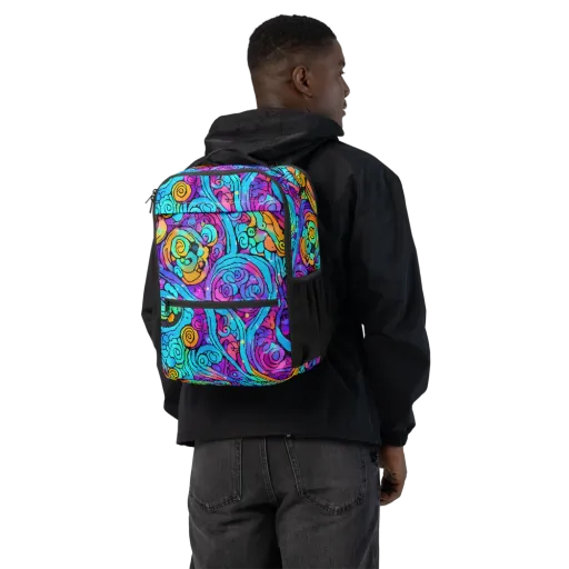 Colorstorm Spirals on a Utility Backpack