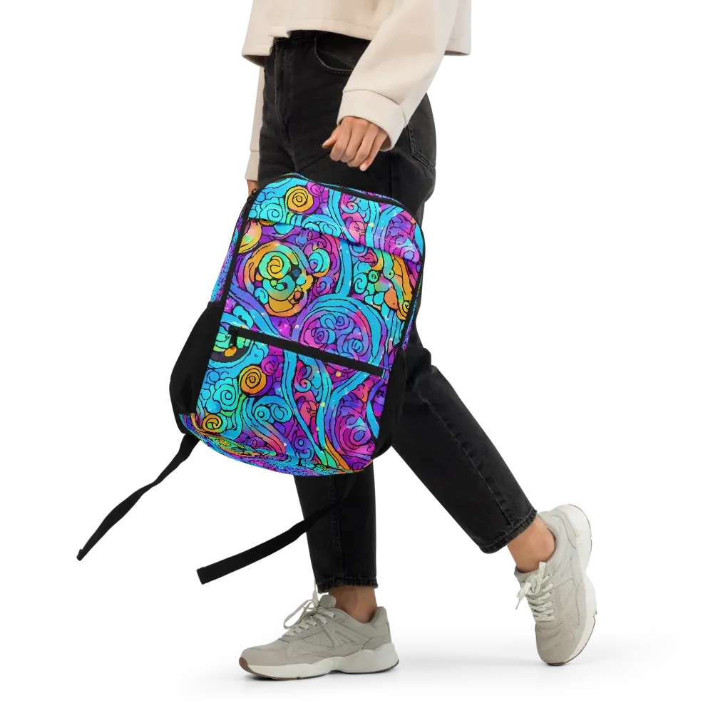 Colorstorm Spirals on Utility Backpack — Front
