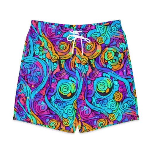 Colorstorm Spirals on a Men's Board Shorts