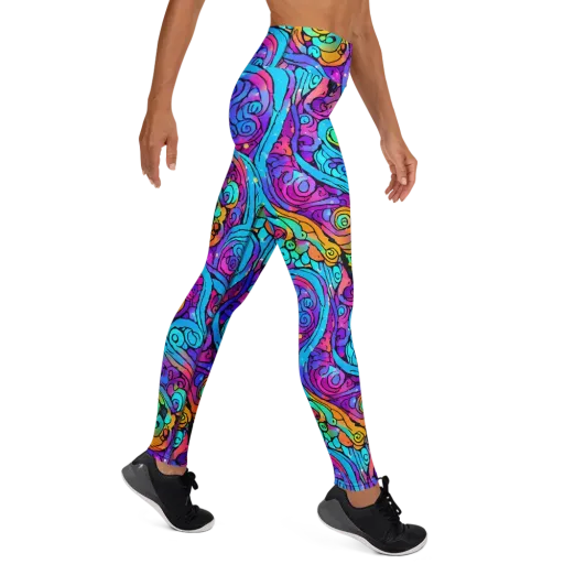 Colorstorm Spirals on a Yoga Leggings