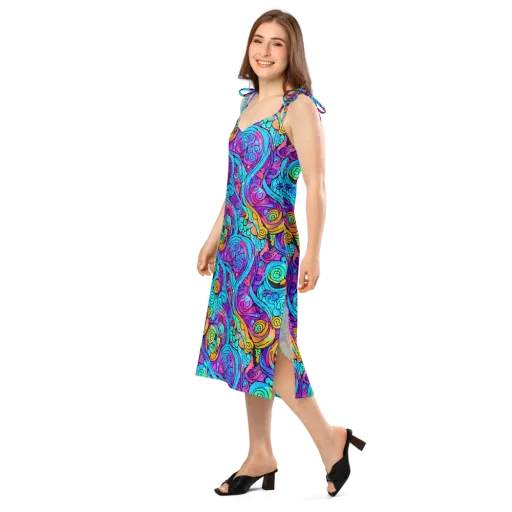 Colorstorm Spirals on a Slip Dress