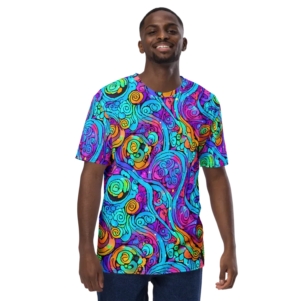 Colorstorm Spirals on Men's Crew Neck T-Shirt — Front