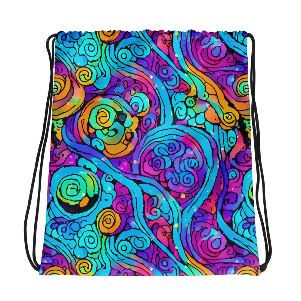 Colorstorm Spirals on Drawstring Bag — Photo