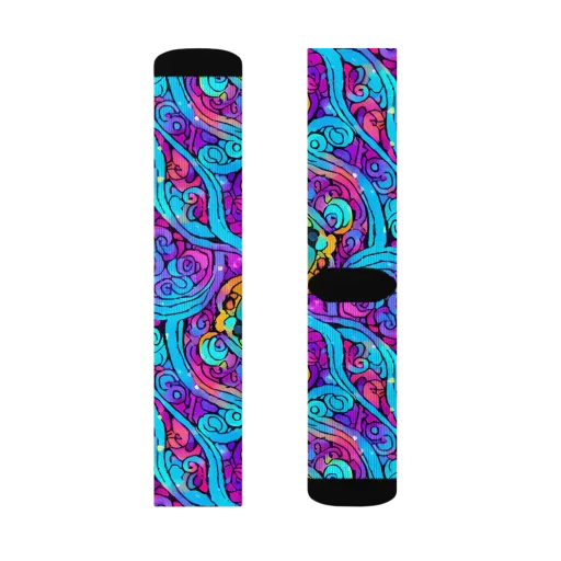 Colorstorm Spirals on a Socks
