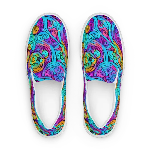 Colorstorm Spirals on a Women's Slip-On Canvas Shoes