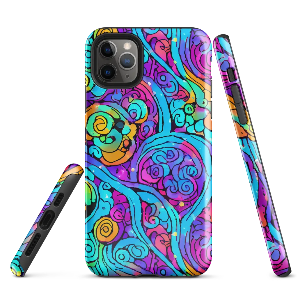 Colorstorm Spirals on Tough Case for iPhone® — Front