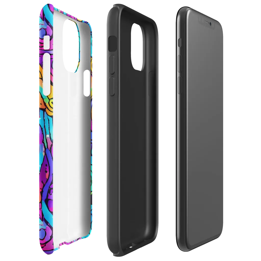 Colorstorm Spirals on Tough Case for iPhone® — Right