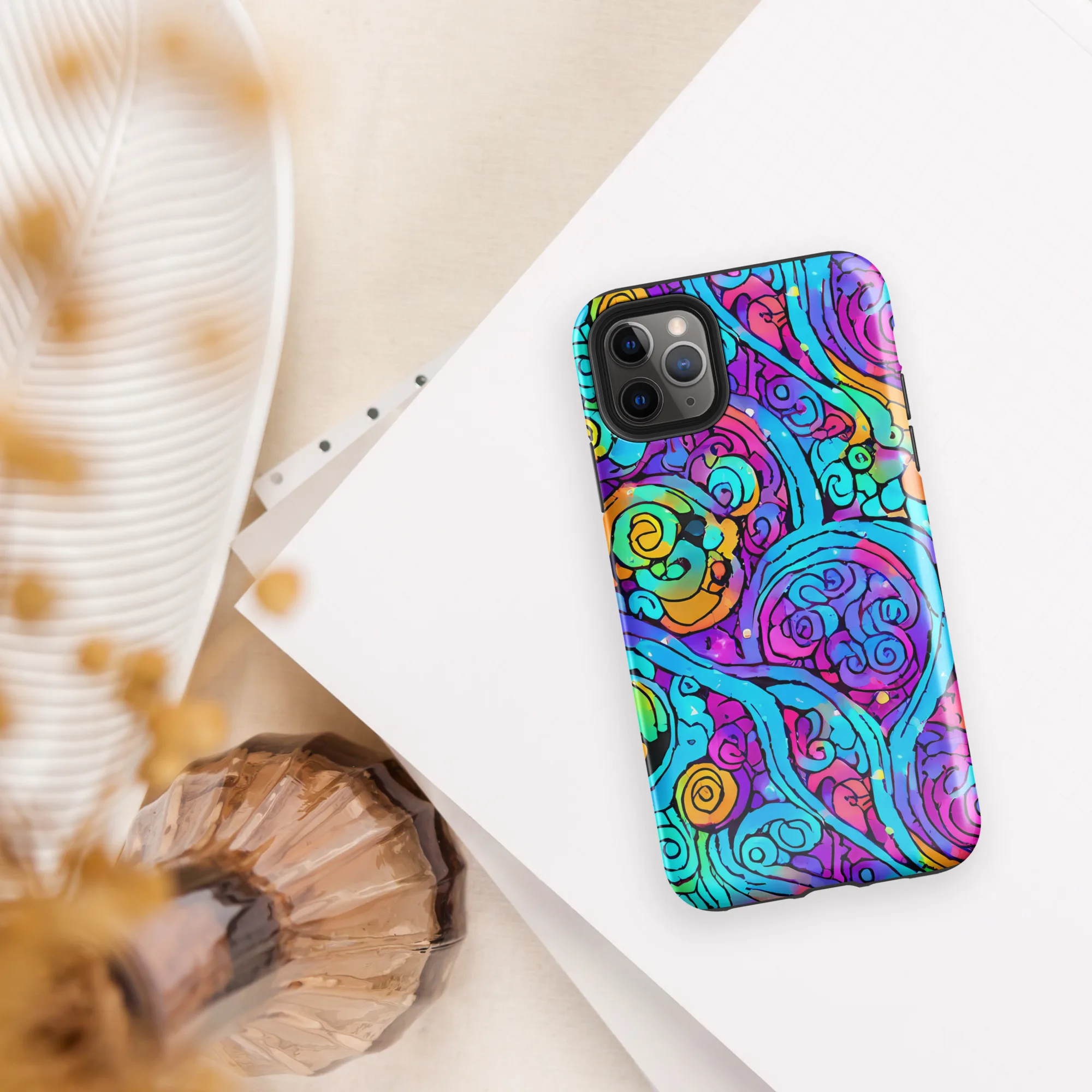 Colorstorm Spirals on Tough Case for iPhone® — Front
