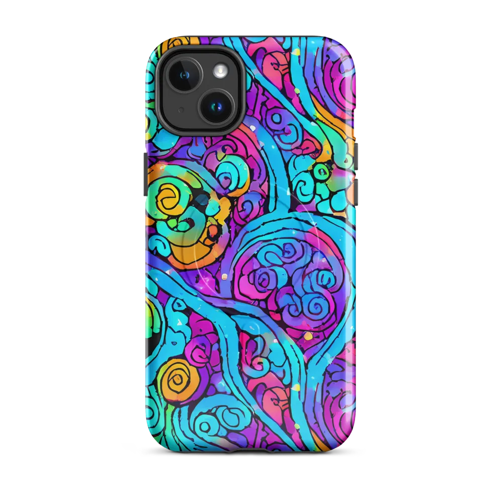 Colorstorm Spirals on MagSafe Tough Case for iPhone® — Front