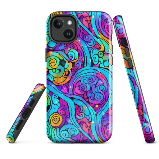 Colorstorm Spirals on a MagSafe Tough Case for iPhone®
