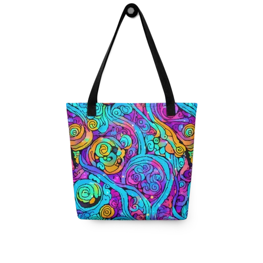 Colorstorm Spirals on a Tote Bag