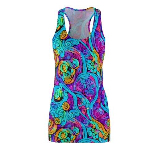 Colorstorm Spirals on a Racerback Dress
