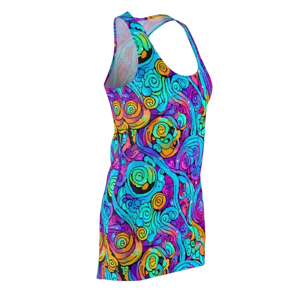 Colorstorm Spirals on Racerback Dress — Front Side