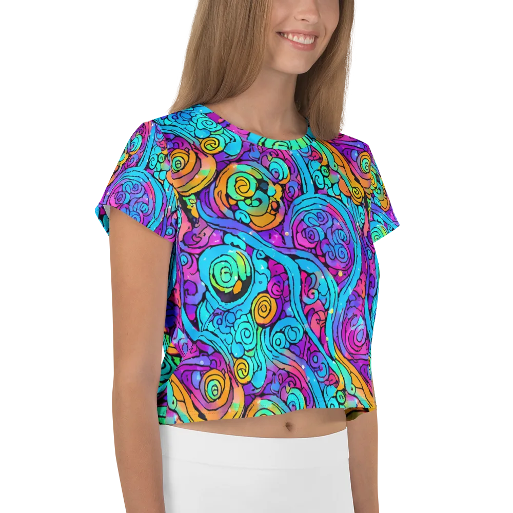 Colorstorm Spirals on Crop Tee — Right